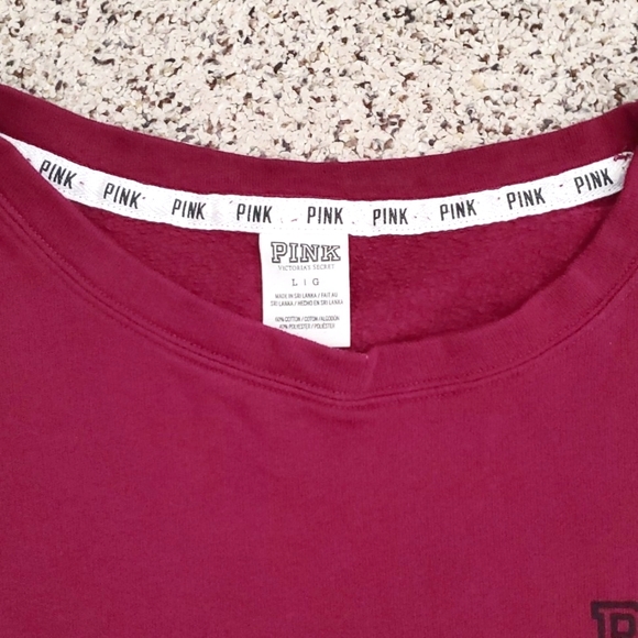 PINK Victoria's Secret Pullover Oversized Logo  Sweatshirt - Picture 2 of 3